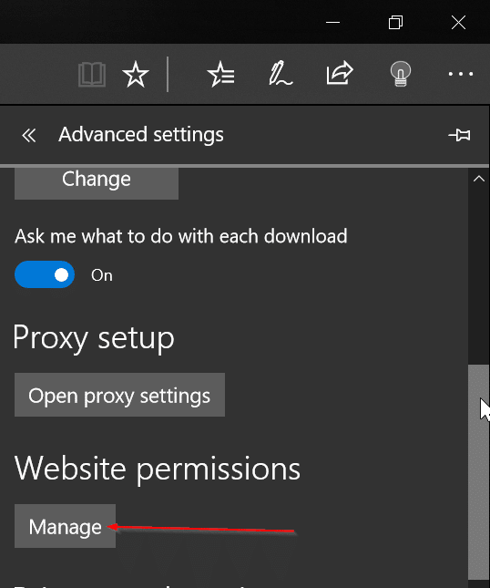 Check if websites has permissions to access camera, location and microphone (5)