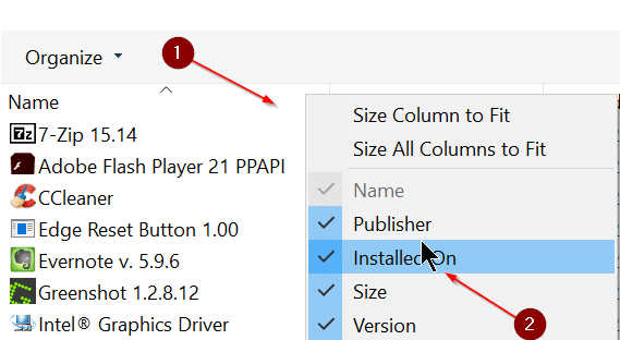 Check install date of apps and programs in Windows 10 step8
