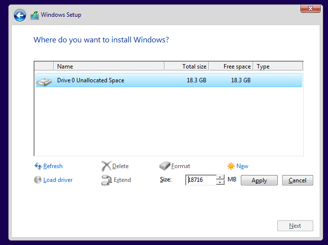 Clean install Windows 10 Step10