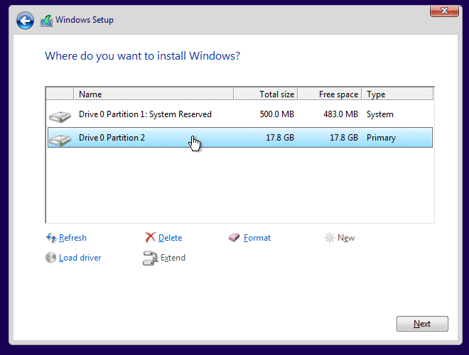 Clean install Windows 10 Step11