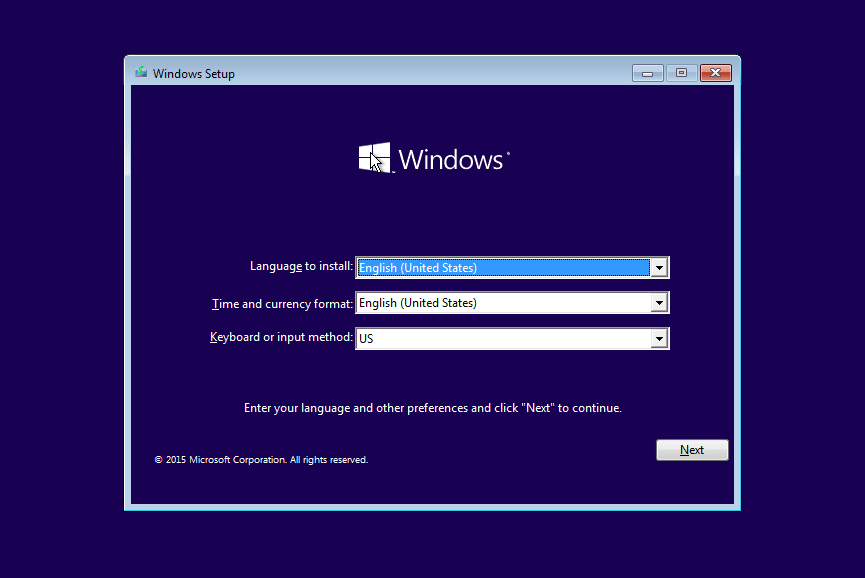 Clean install Windows 10 Step3
