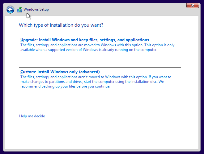 Clean install Windows 10 Step8