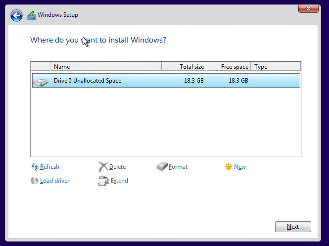 Clean install Windows 10 Step9