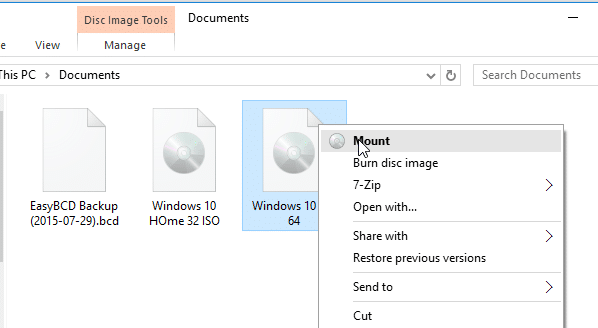 Clean install Windows 10 from ISO file step1