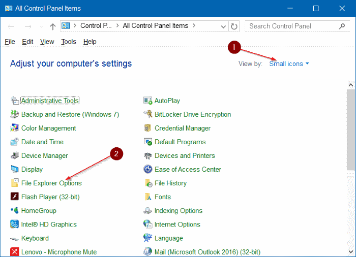 Clear Quick Access history in Windows 10 step6