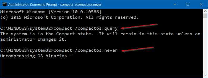 Compress Windows 10 installation files and folders step5