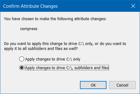 Compress Windows 10 installation files and folders step8