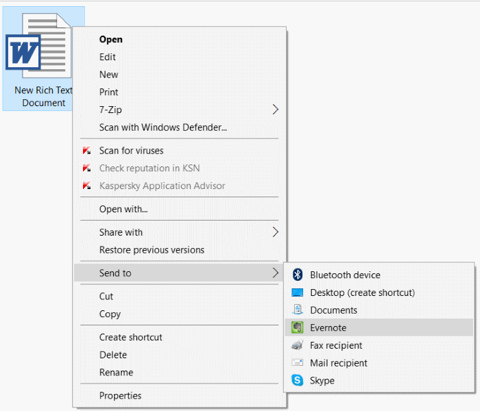 Compressed zipped folder missing from send to menu in Windows 10 step1