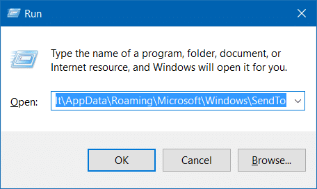 Compressed zipped folder missing from send to menu in Windows 10 step2