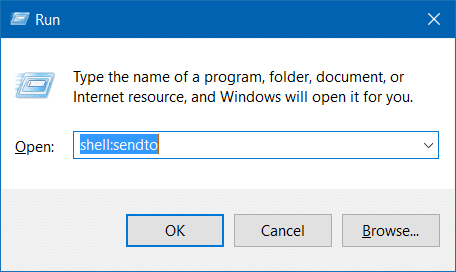 Compressed zipped folder missing from send to menu in Windows 10 step4