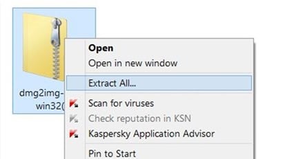 Convert DMG to ISO In Windows step1