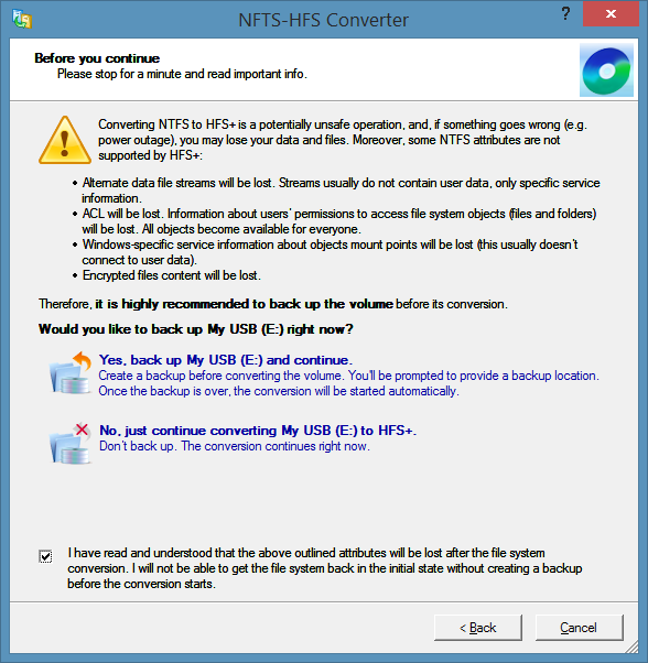 Convert HFS To NTFS picture003