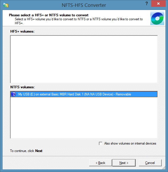 Convert HFS To NTFS picture1