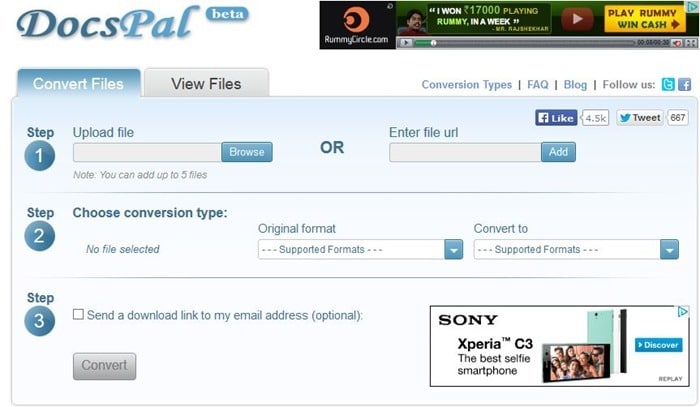 Convert RAR to Zip online docspal