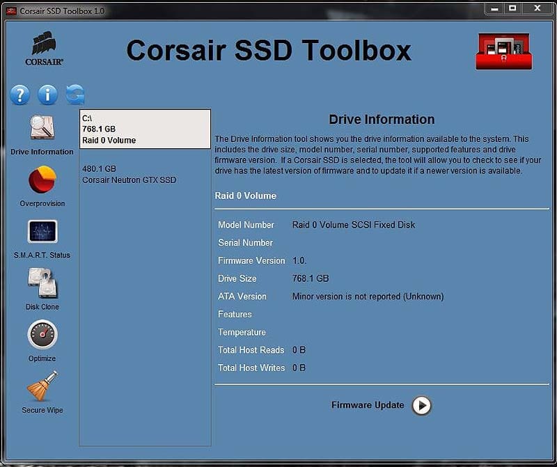 Corsair SSD Toolbox