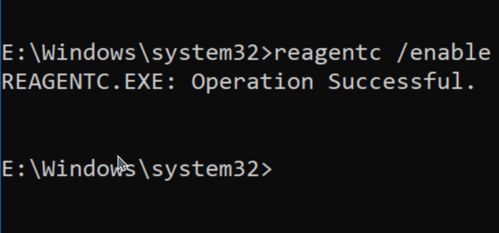 Could not find the recovery environment 4