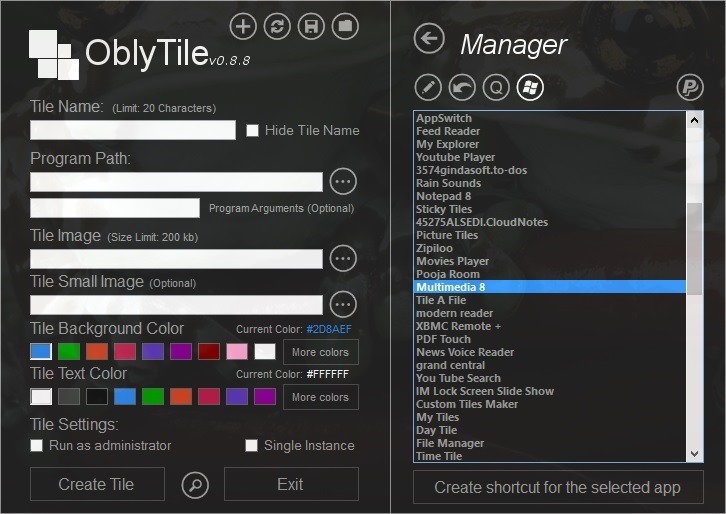 create desktop shortcut for any app in winodws 8 8.1