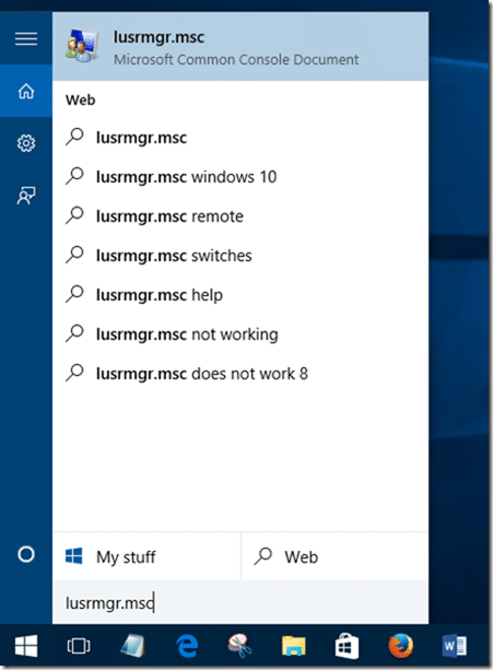 Create Guest user account in Windows 10 step1