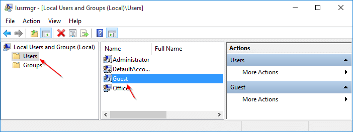 Create Guest user account in Windows 10 step3