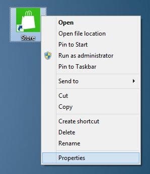 How To Create Keyboard Shortcut To Open Windows 8 Store pic1