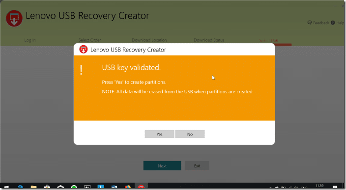 Create Lenovo Recovery USB pic11
