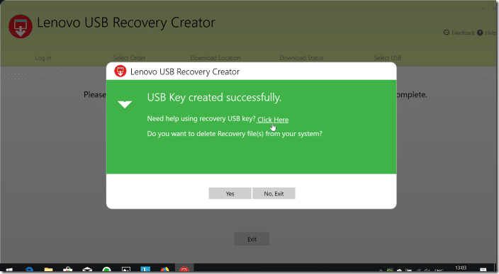 Create Lenovo Recovery USB pic16