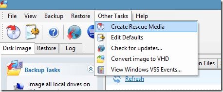 Create Macrium Reflect Rescue Media Step1