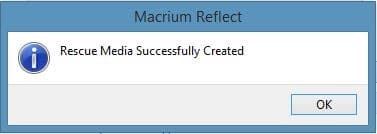Create Macrium Reflect Rescue Media Step8