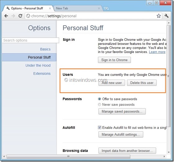 Create Multiple User Profile In Google Chrome Step3