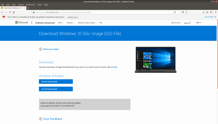 Create Windows 10 Bootable USB on Linux (5)