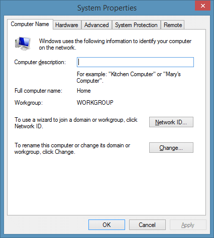 Create a restore point in Windows 8.1 Step1a