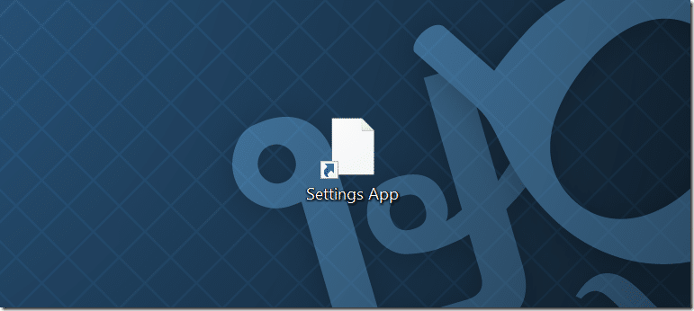 Create desktop shortcut for Settings app in Windows 10 pic4