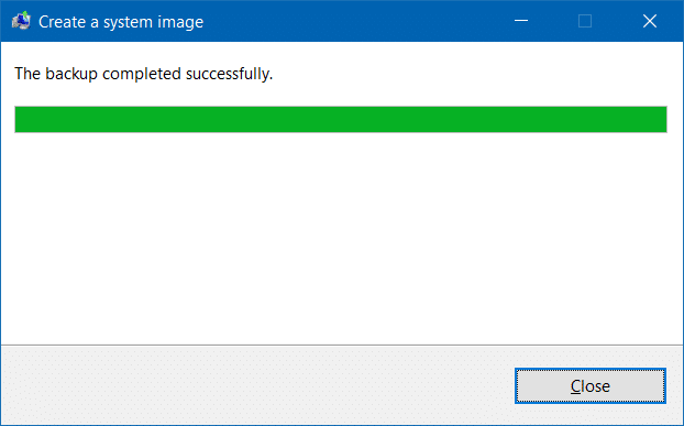 Create system image backup in Windows 10 step9