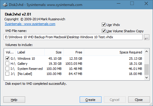 Create vhd from physical Windows 10 drive picture5