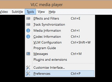 Customize VLC player keyboard shortcuts step1