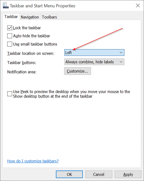 Customize Windows 10 taskbar pic4.1