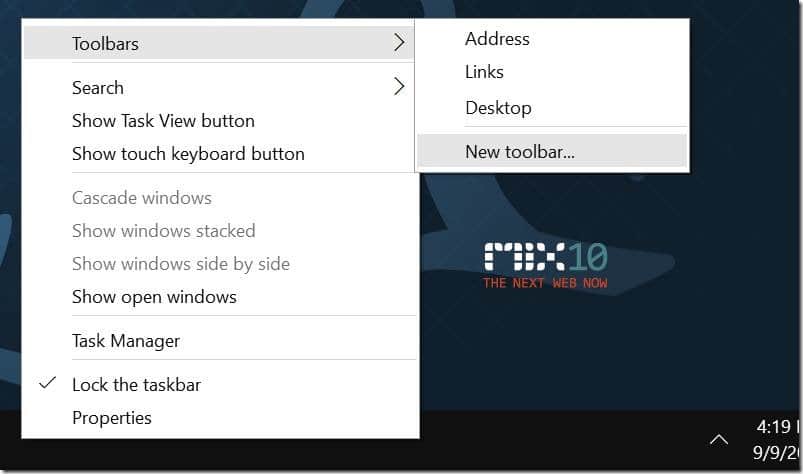 Customize Windows 10 taskbar pic5.1