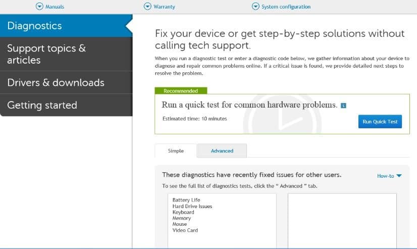DELL Diagnostic tools picture1