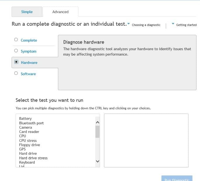DELL Diagnostic tools picture2