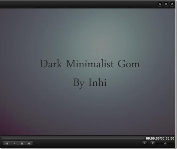 Dark Minimalistic Skin for GOM Media Player