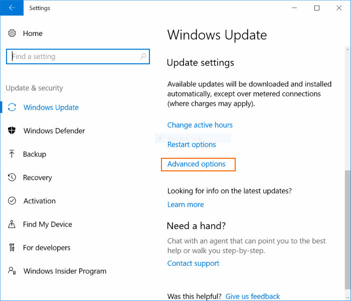 pause Windows 10 updates