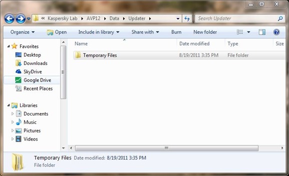 Delete Kaspersky Temporary Files step6