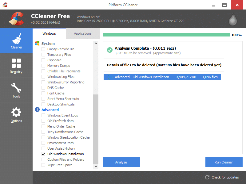 Delete Windows.old folder in Windows 10 step8
