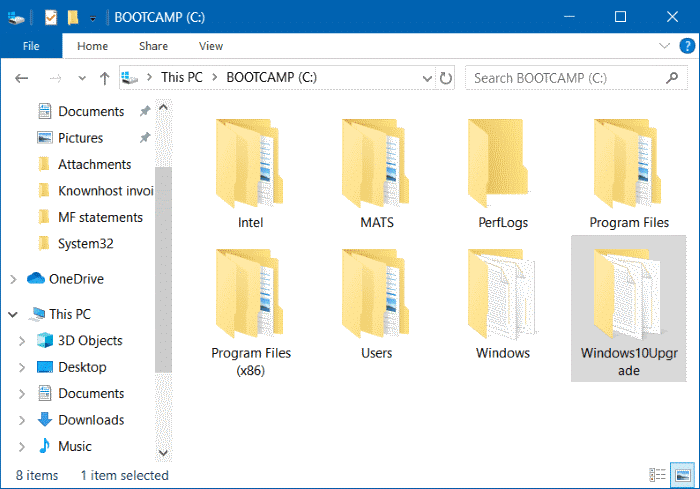Delete Windows10Upgrade folder in Windows 10 pic1