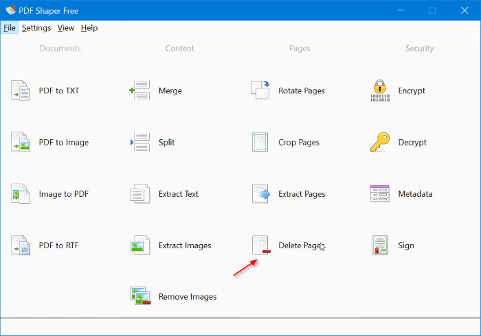 Delete pages from PDF in Windows 10 for free pic1