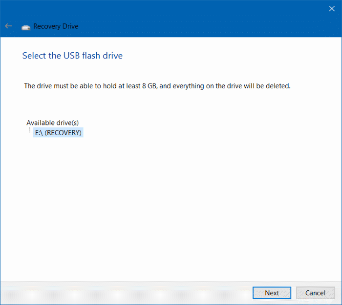 Delete recovery partition in Windows 10 step4