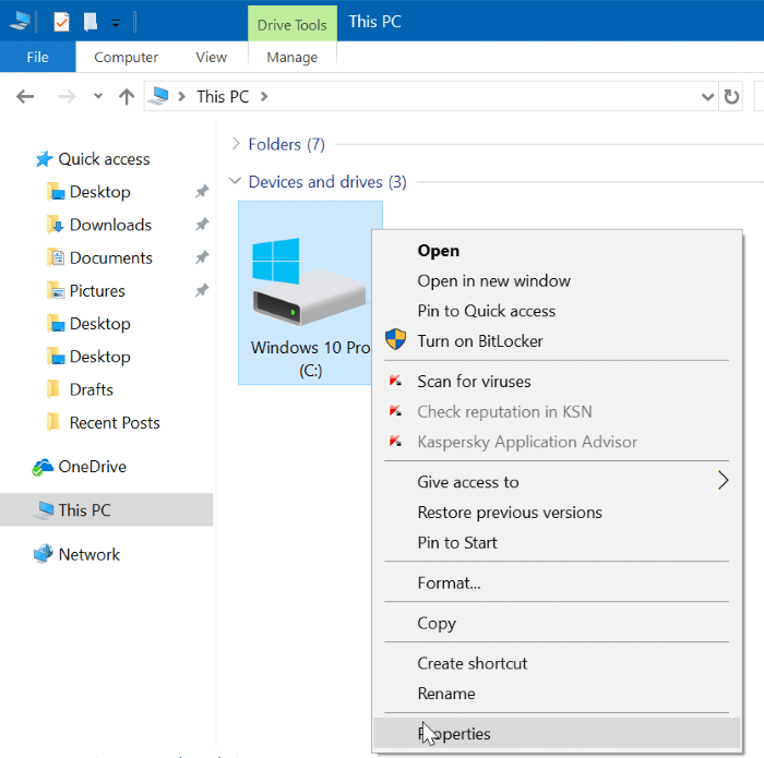 Delete $windows.~BT and $Windows.~WS folders in Windows 10