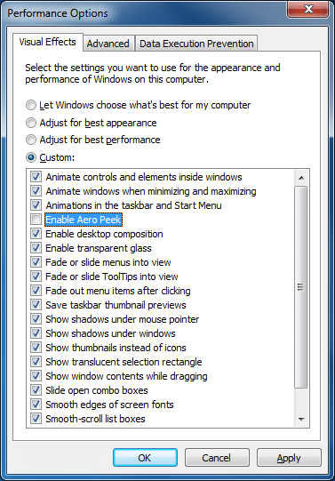 Disable Alt Tab Preview in Windows 7 step4