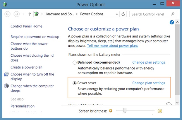 Disable Auto Brightness in Windows 8.1 Step2