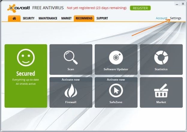 Disable Avast Sound and Voice Messages Picture66